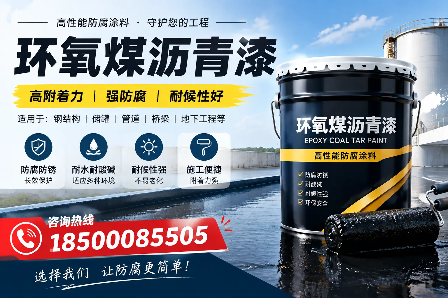 环氧煤沥青漆的使用范围与适用场景,详尽介绍